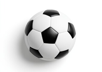 Obraz premium Soccer ball, black and white, top view