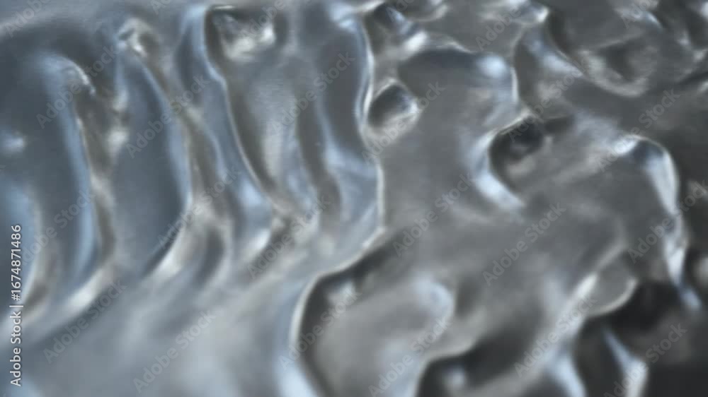 Poster abstract metallic surface close-up with flowing textures and reflective highlights