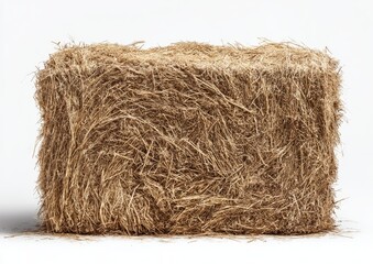 Rectangular bale of straw