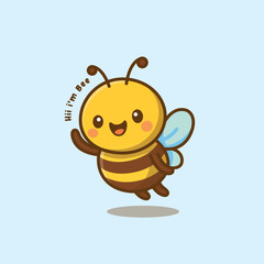 Cute Bee Mascot Character Design