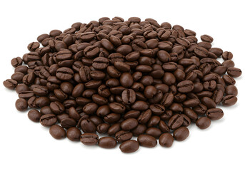 Fototapeta premium Fresh Coffee Beans Isolated on White Background