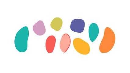Colorful organic shapes abstract blob