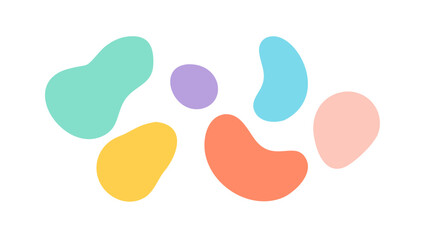 Colorful organic shapes abstract blobs