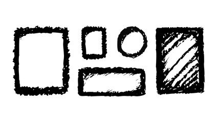 Hand Drawn Circular Swirl with Chalk Texture abstract