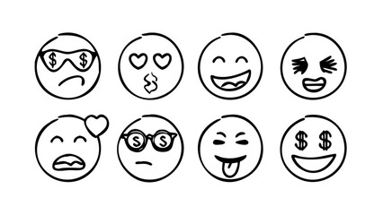 Hand drawn doodle elements icons