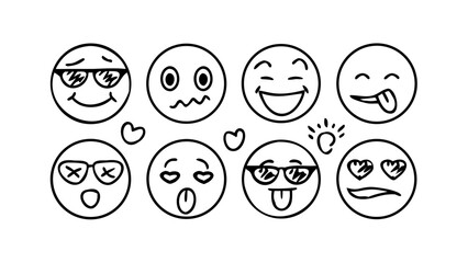 Hand drawn doodle elements sketch illustration