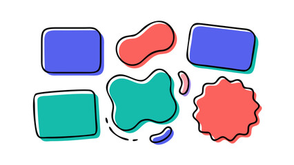 Pastel Doodle Shapes abstract