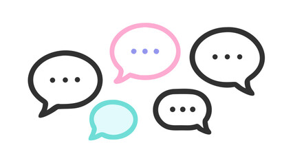 Speech bubbles and chat icons chat bubble conversation