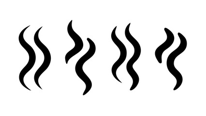 Swirling Black Smoke Wisps steam abstract