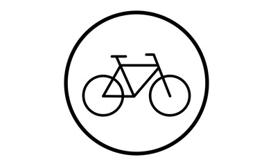 自転車専用レーンの標識イラストアイコン