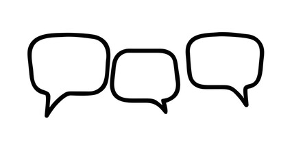 Three Speech Bubbles talk bubble chat bubble