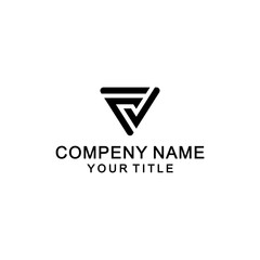 vf fv letter vector logo abstract	