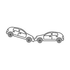 Car accident icon simple vector isolated symbol vector linear illustration for web and app..eps