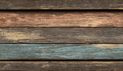 Horizontal weathered wood planks, various muted colors