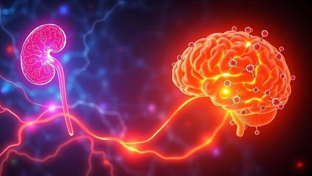 A human head exploding with chaotic wires, symbolizing sensory overload and mental strain.