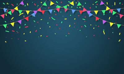 Colorful carnival garland background