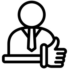 Attitude Icon Mini Illustration Icon. Use For Modern Concept, Print, Ui, Ux Kit, Web And App Development. Vector Related To Office, Education, Examination And More