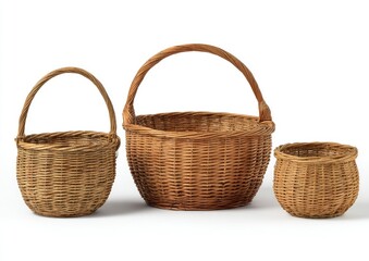 Three vintage woven baskets (1)