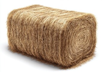 Rectangular bale of dried hay
