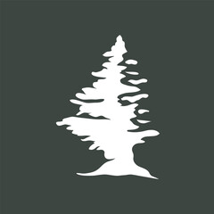 tree silhouette concept children playground logo natural tree concept as a playground and green forest tree nature as a product brand symbol or poster illustration template