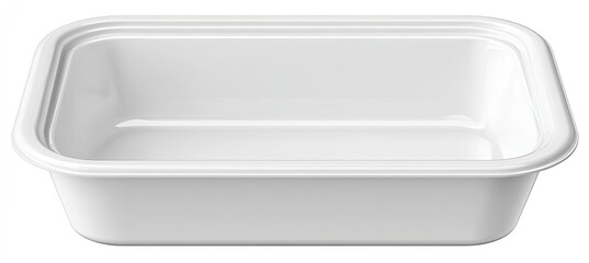 Empty rectangular food container