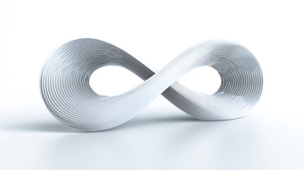 White infinity symbol design