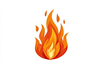 Orange flame graphic, stylized flames