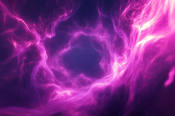 Obraz premium Abstract Pink Nebula Tunnel with Cosmic Swirls and Galactic Glow
