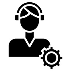User Support Icon Element For Design