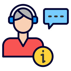 Service Agent Icon Element For Design
