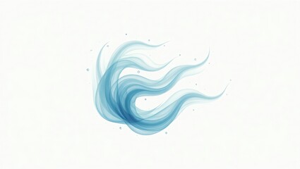 Obraz premium abstract blue background with waves, abstract floral design, vector illustration of a floral background, abstract floral background, Vector wind symbol with smooth curving lines intricated, 