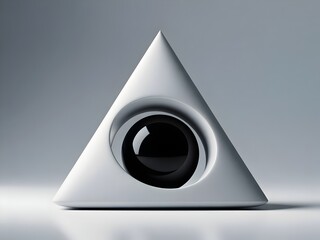 Unique Triangular Speaker Design Showcasing Sleek Lines and Modern Aesthetics for Contemporary Spaces