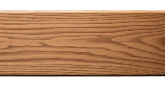 Wooden plank, close-up showing the natural grain and warm brown color