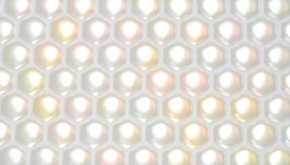 Naklejka premium Abstract Honeycomb Pattern with Pearl Gradient Mesh on White Background