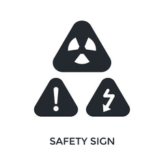 Safety Sign Icon Glyph Style. Vector Illustration For Graphic Design