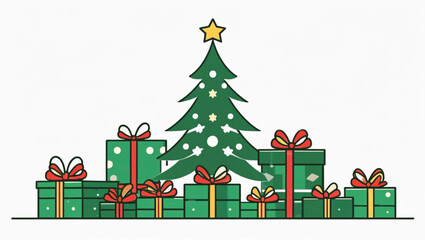 Cosiness living room Christmas interior horizontal banner. Comfortable domestic Xmas eve decor