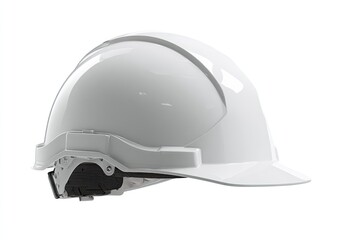 Fototapeta premium White safety helmet, side view