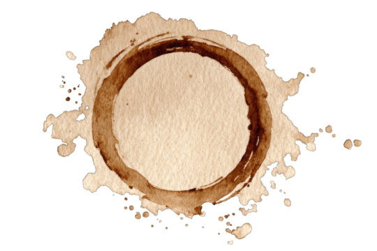Coffee stain on paper
