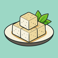 vector illustration of a cheese