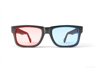 Fototapeta premium 3D glasses, black frames, red and blue lenses