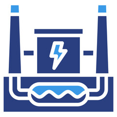 Geothermal Plant  Icon Element For Design