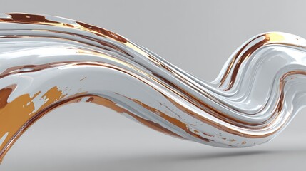 Abstract Metallic Ribbon