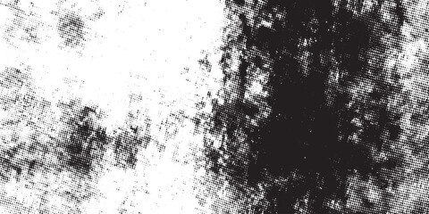 Abstract Black and White Halftone Grunge Distress Texture Vector Background