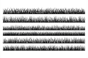 Grass Silhouette Border Set