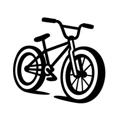 Fototapeta premium BMX bike with exaggerated thick tires, stylized minimalist design
