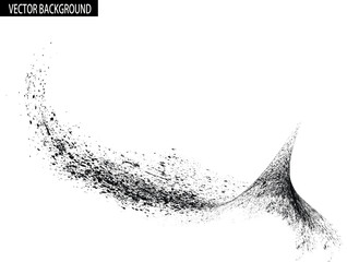 dust isolated on white background, with clipping path , a burst of black sand. Black grainy texture isolated on white background. Dust overlay. Dark noise granules