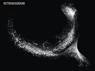 dust isolated on white background, with clipping path , a burst of black sand. Black grainy texture isolated on white background. Dust overlay. Dark noise granules,