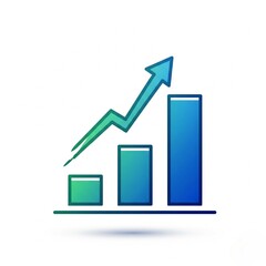 business graph with arrow