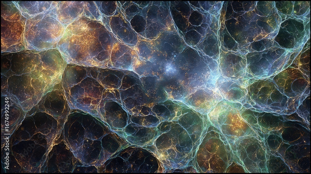 Wall mural abstract cosmic nebulae displaying patterns and colors