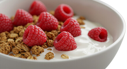 muesli with raspberries